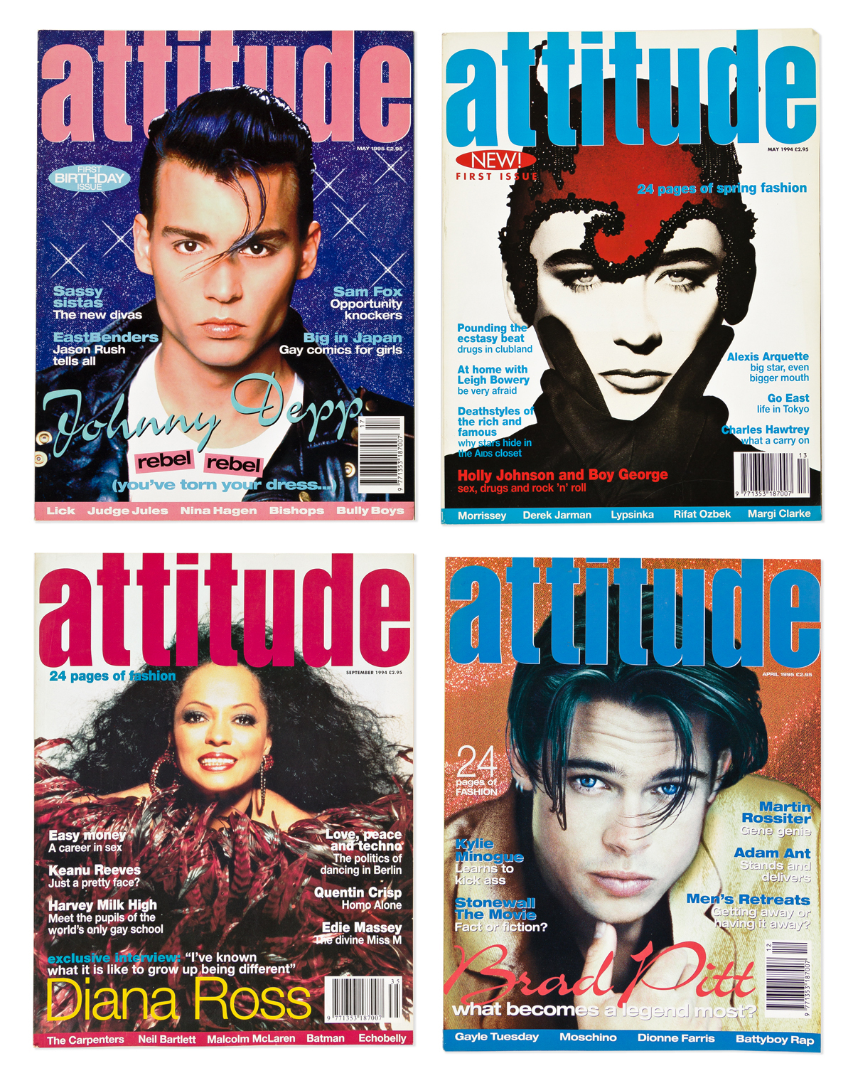 ATTITUDE First 13 issues of the glossy British lifestyle magazine.